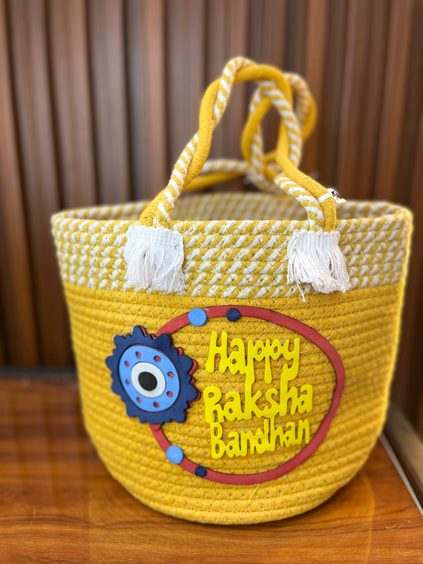 Festive Raksha Bandhan Woven Gift Basket