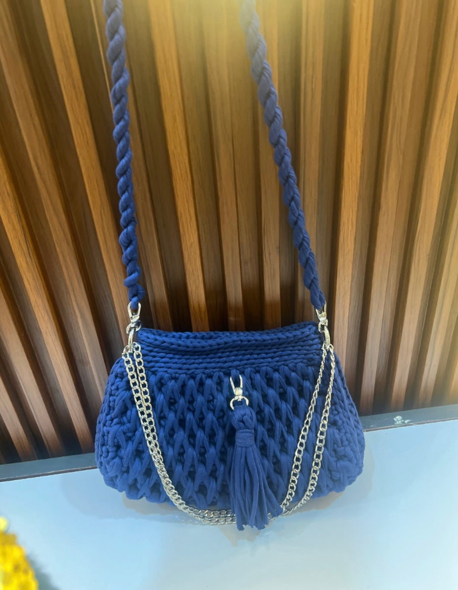 Blue-tiful Drama Queen Crochet Bag