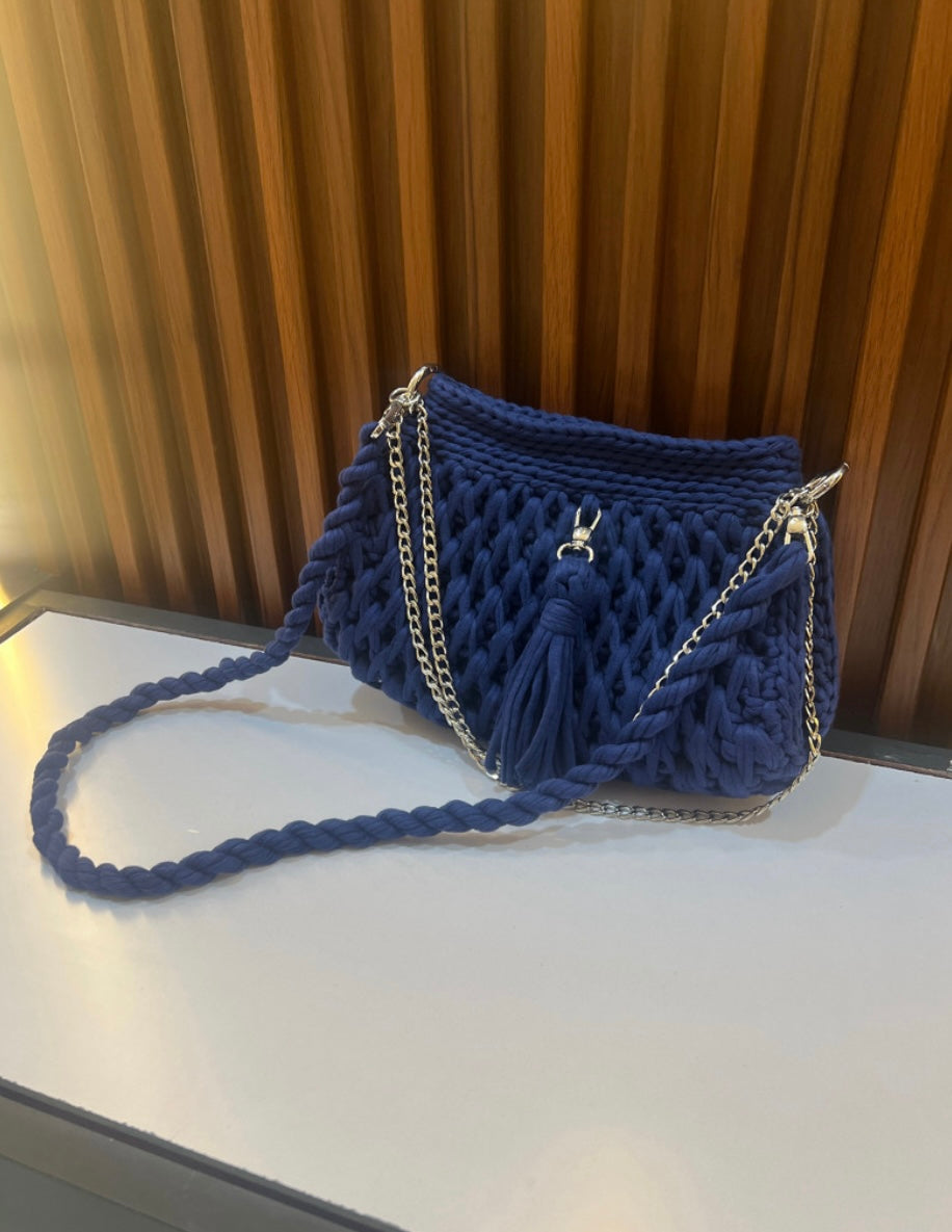 Blue-tiful Drama Queen Crochet Bag