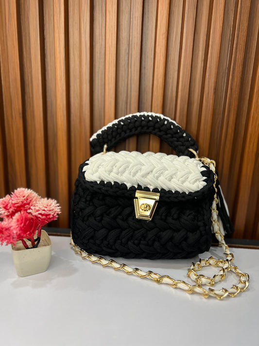 Monochrome Charm Crochet Sling