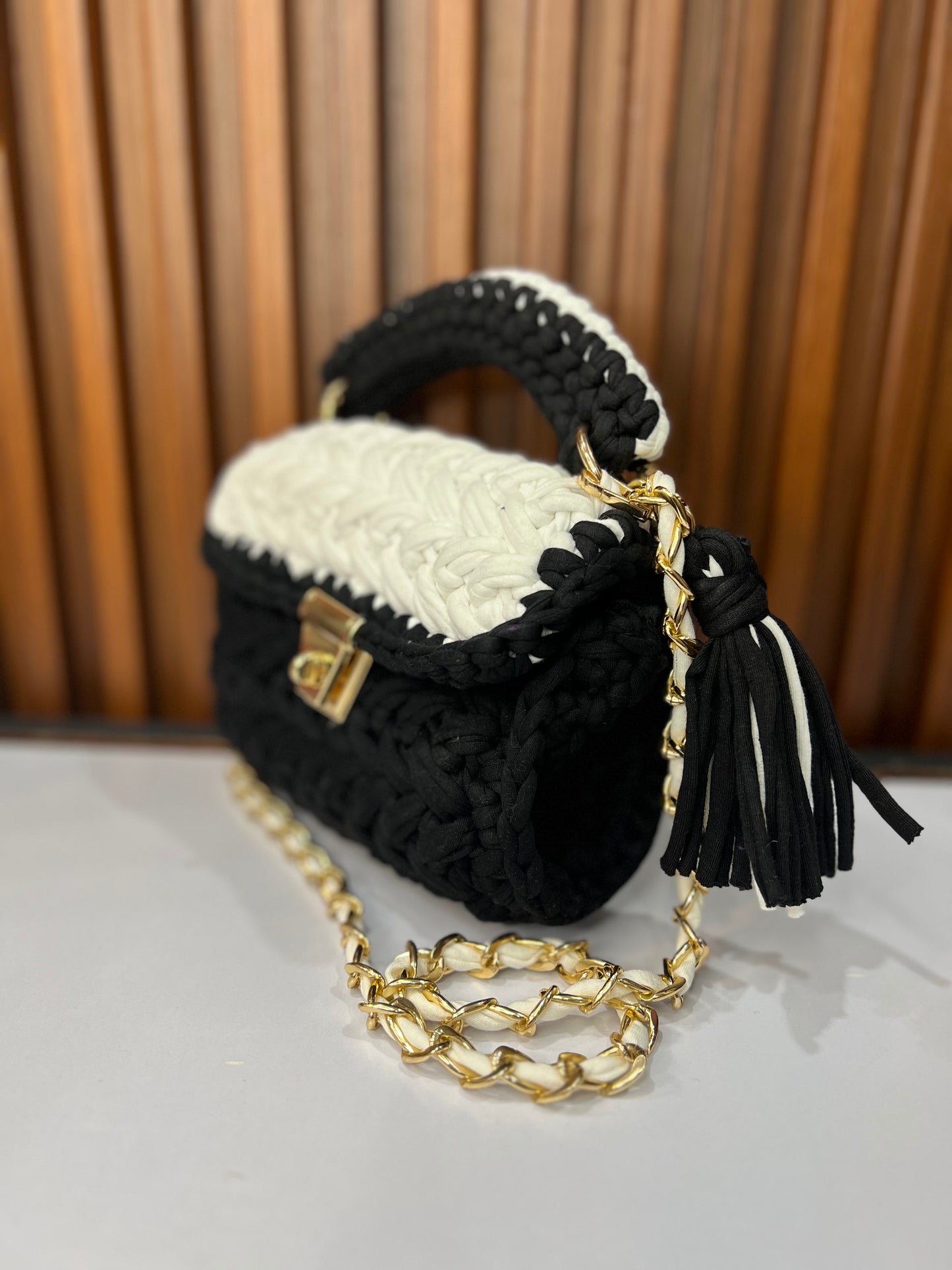 Monochrome Charm Crochet Sling