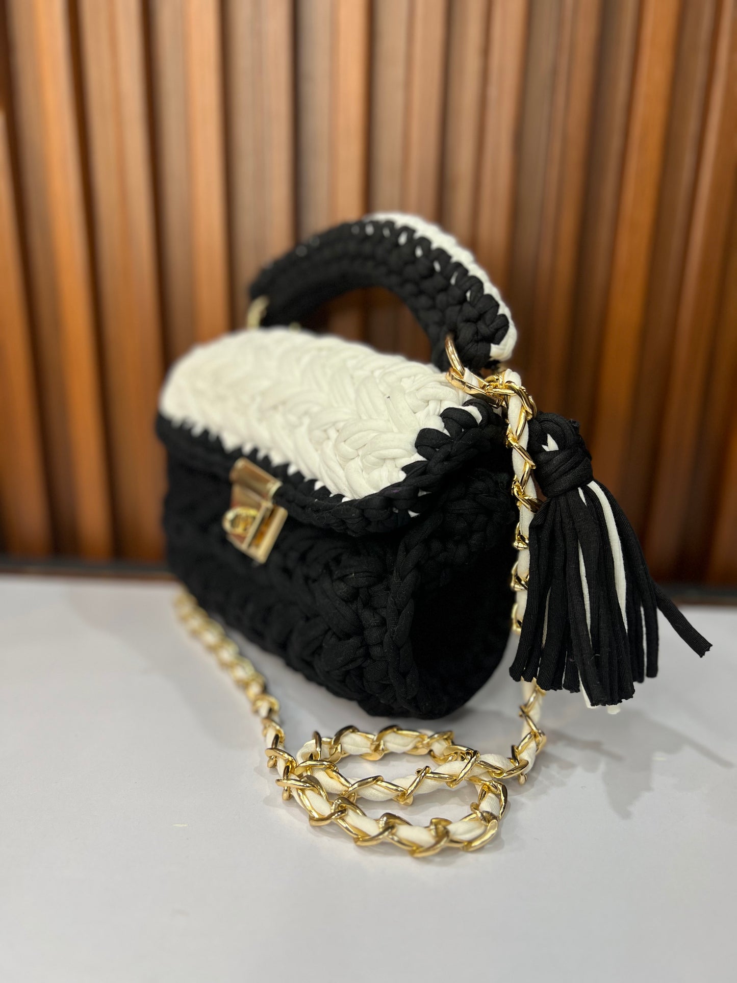 Monochrome Charm Crochet Sling