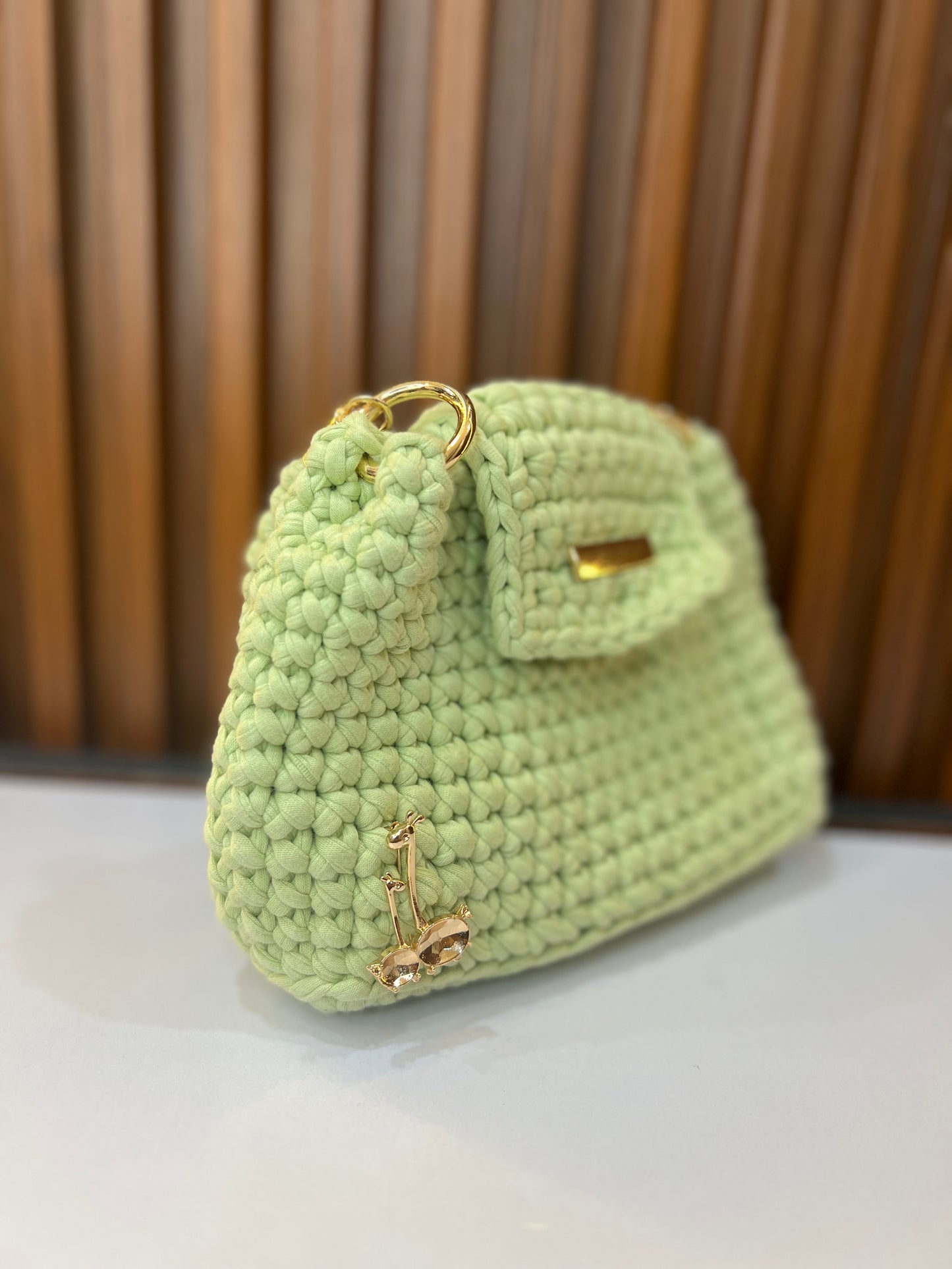 Mint Grace Crochet Bag