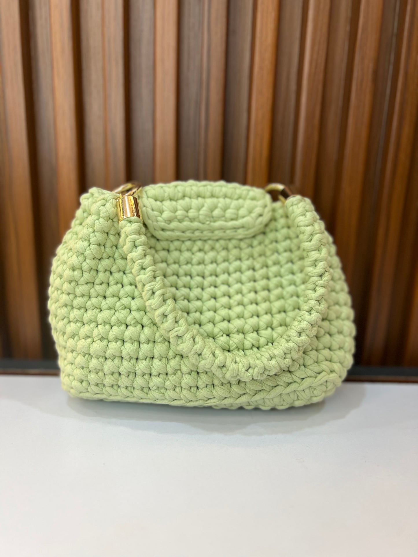 Mint Grace Crochet Bag