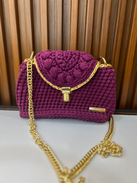 Royal Plum Crochet Sling