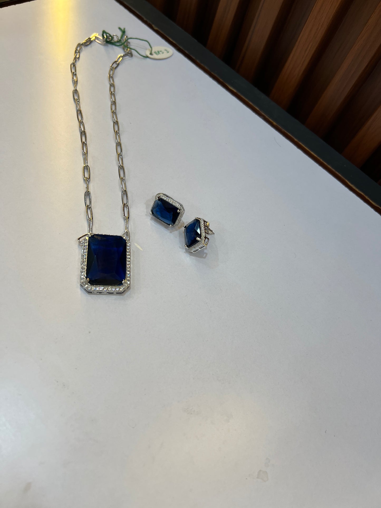Sapphire Dream Statement Pendant Set