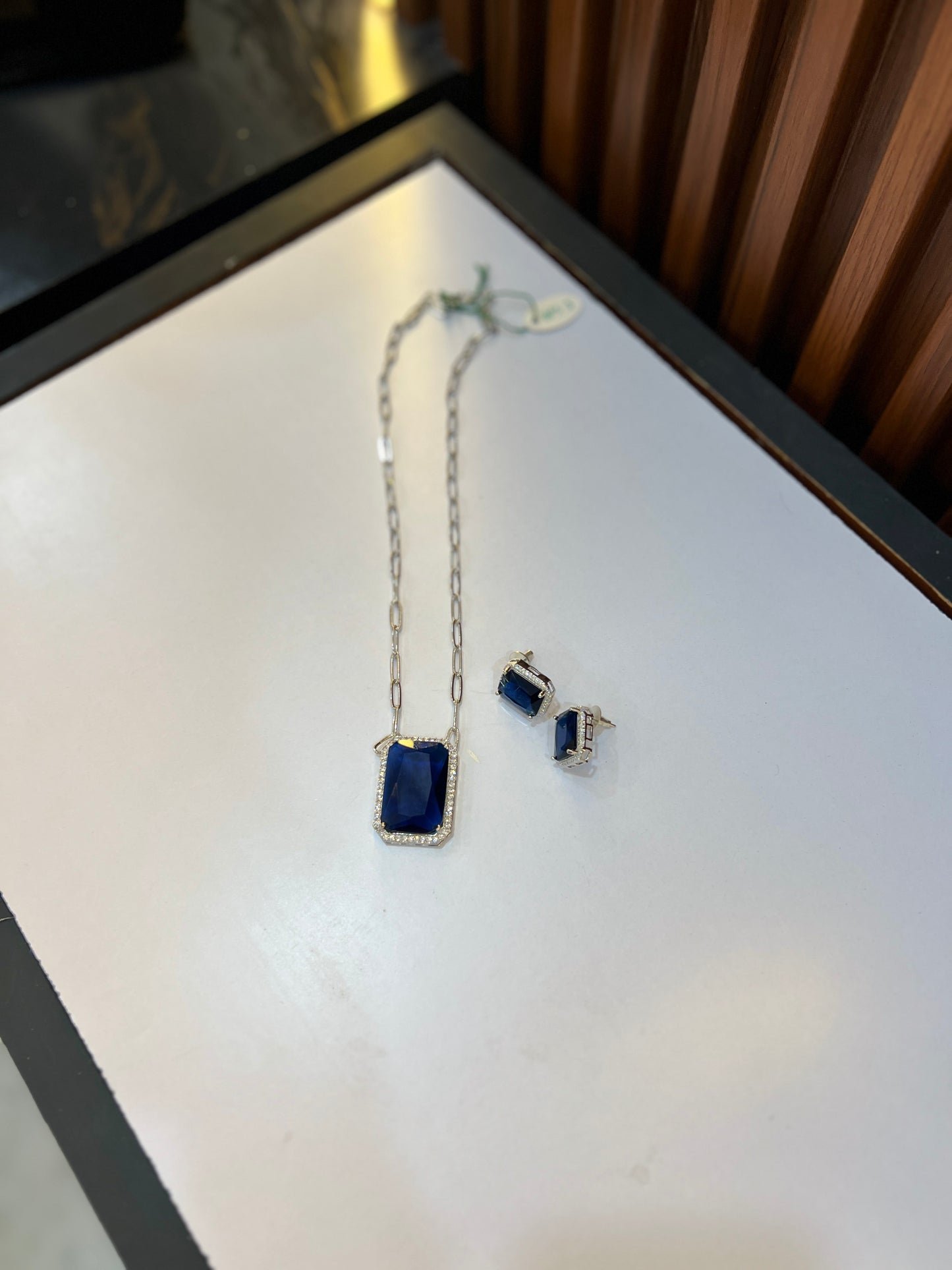 Sapphire Dream Statement Pendant Set
